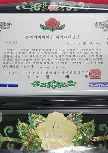 풀뿌리지방혁신 지역단체장상